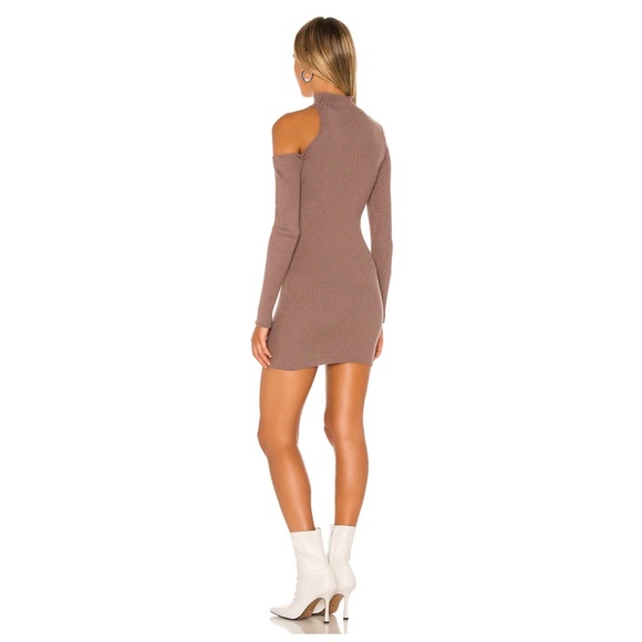Mocha Cut Out Sweater Dress - Picture 4 of 5